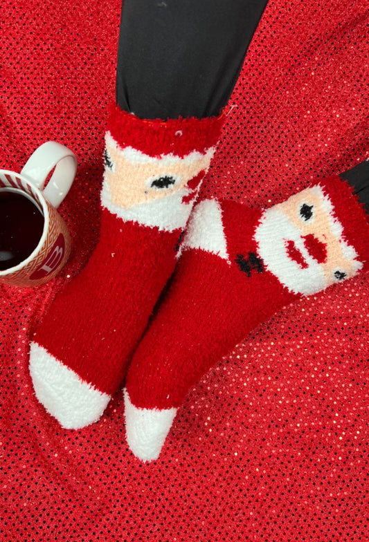 Cozy Season Santa Fuzzy Socks